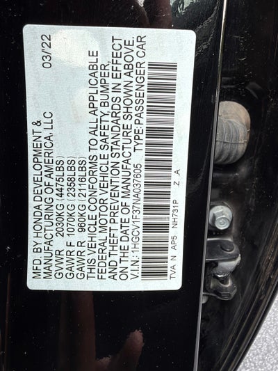 2022 Honda Accord Sport