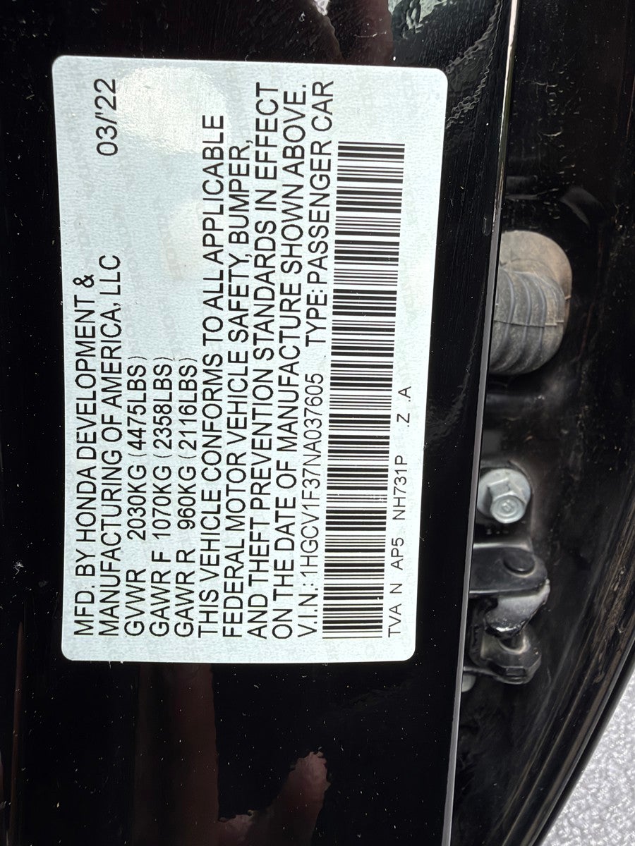 2022 Honda Accord Sport