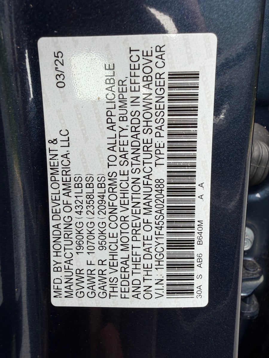 2025 Honda Accord SE