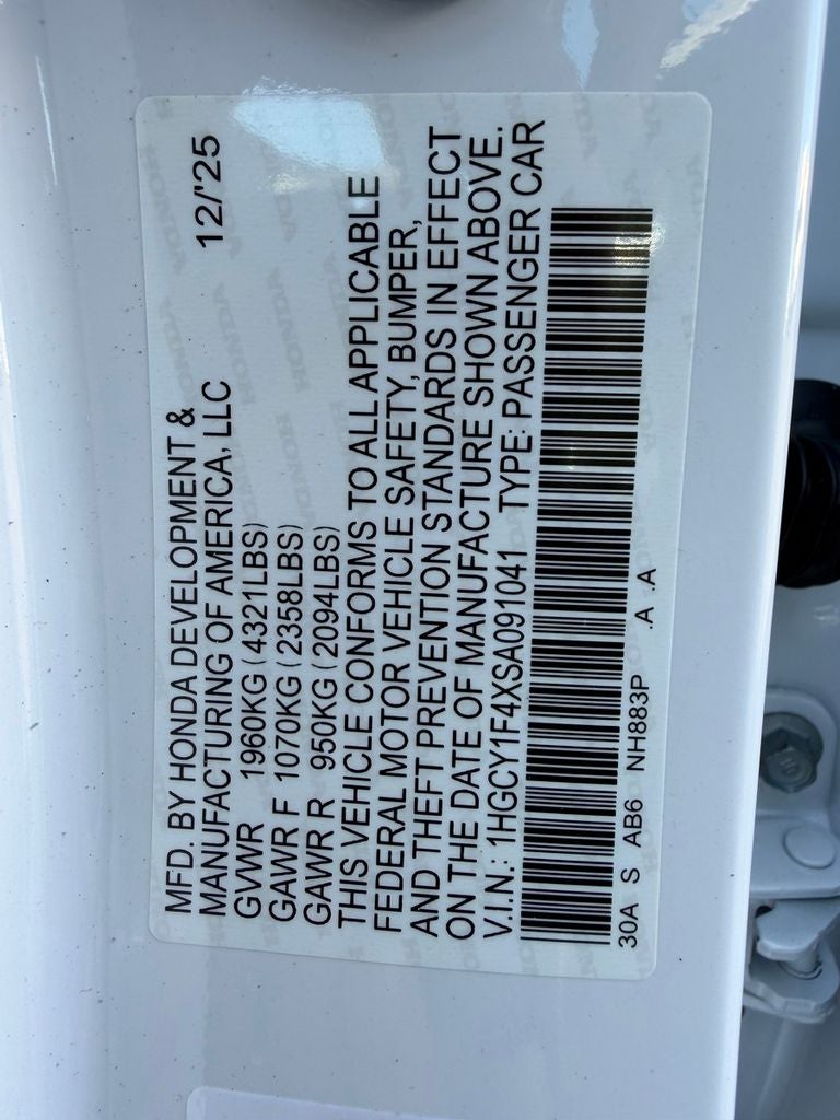 2025 Honda Accord SE