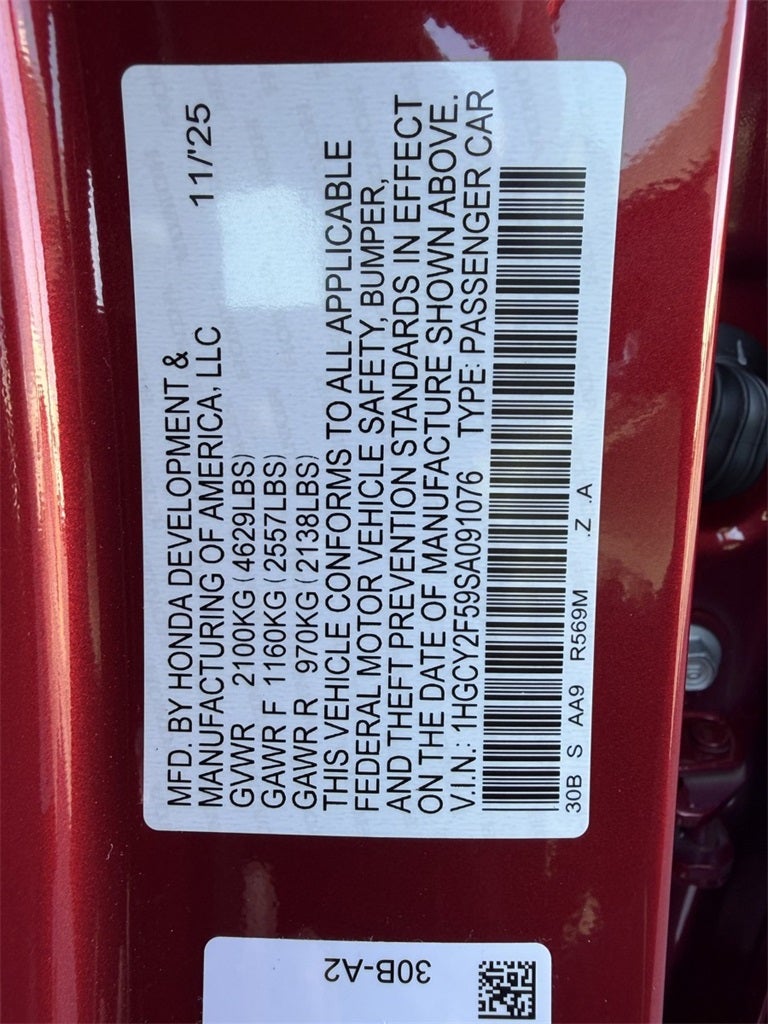 2025 Honda Accord Hybrid Sport