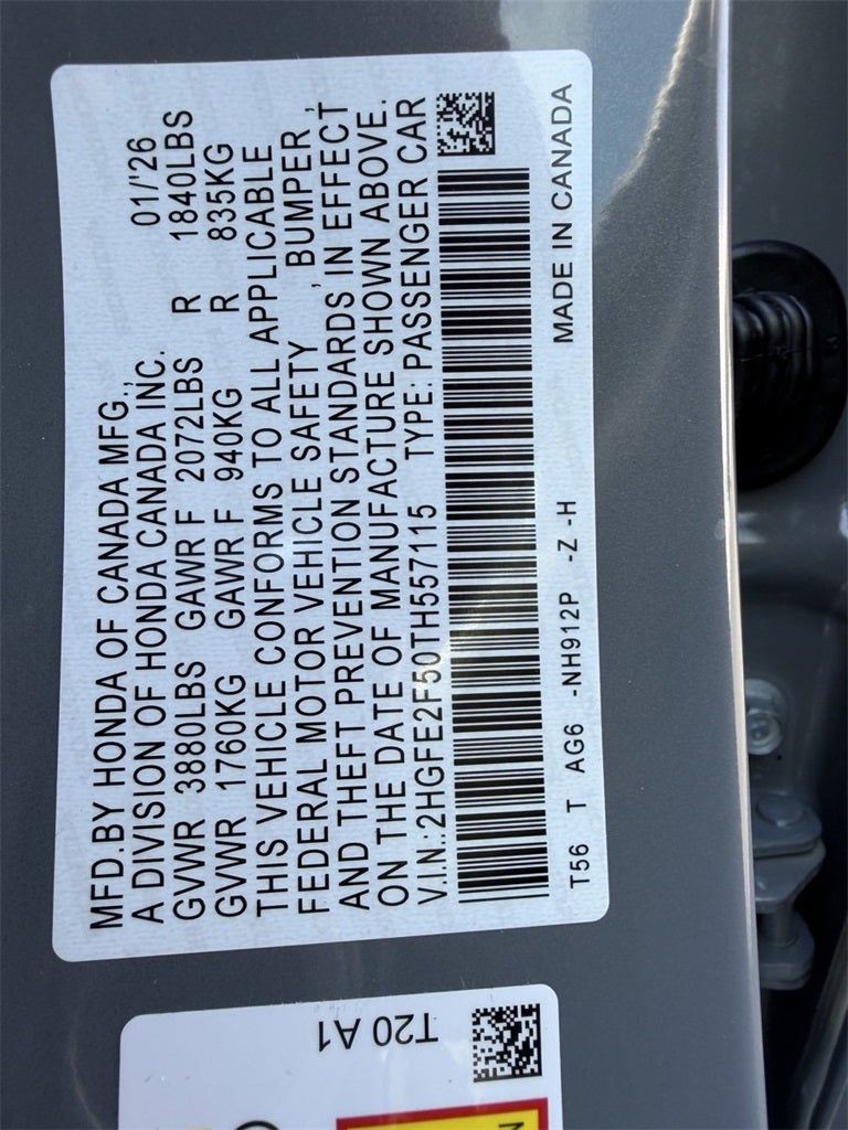 2026 Honda Civic Sport