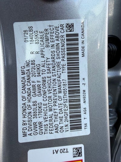 2026 Honda Civic Sport