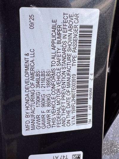 2026 Honda Civic Sport