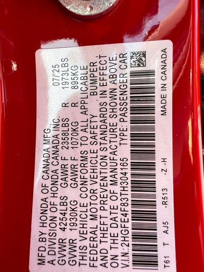 2026 Honda Civic Hybrid Sport Touring