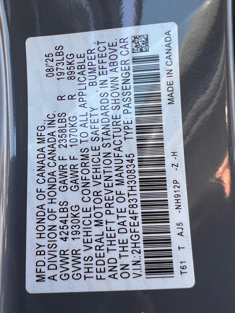 2026 Honda Civic Hybrid Sport Touring