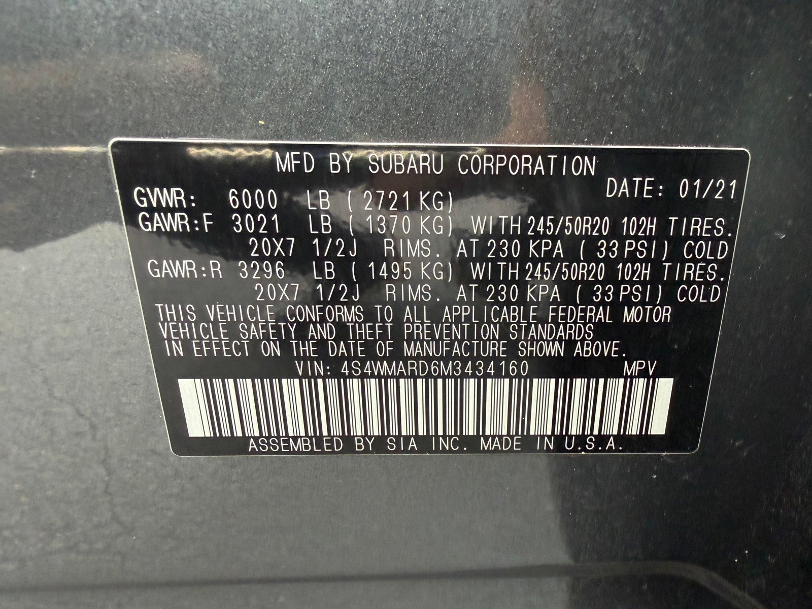 2021 Subaru Ascent Touring