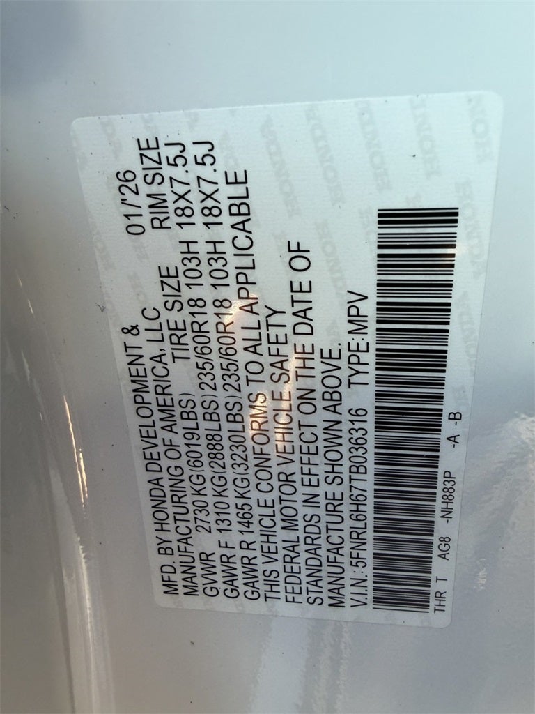 2026 Honda Odyssey EX-L