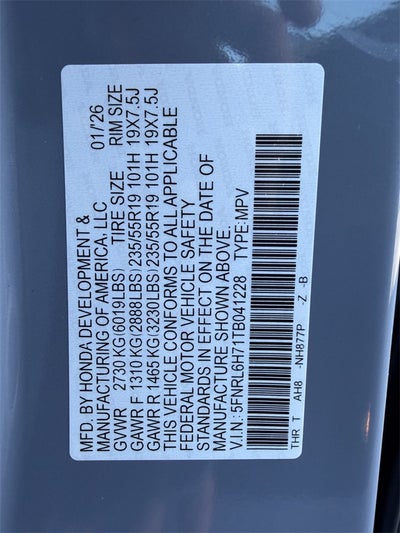 2026 Honda Odyssey Sport-L