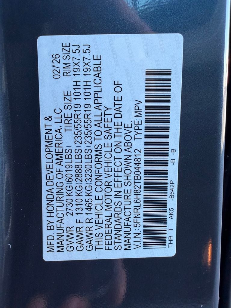 2026 Honda Odyssey Touring