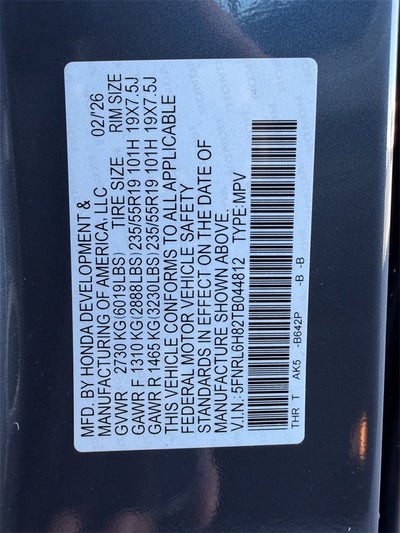 2026 Honda Odyssey Touring