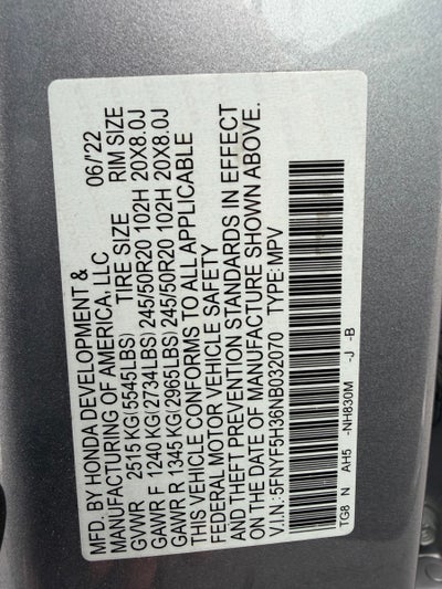 2022 Honda Pilot Sport