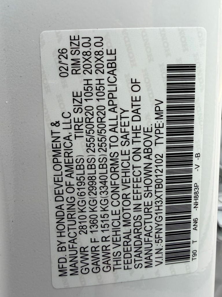 2026 Honda Pilot Sport