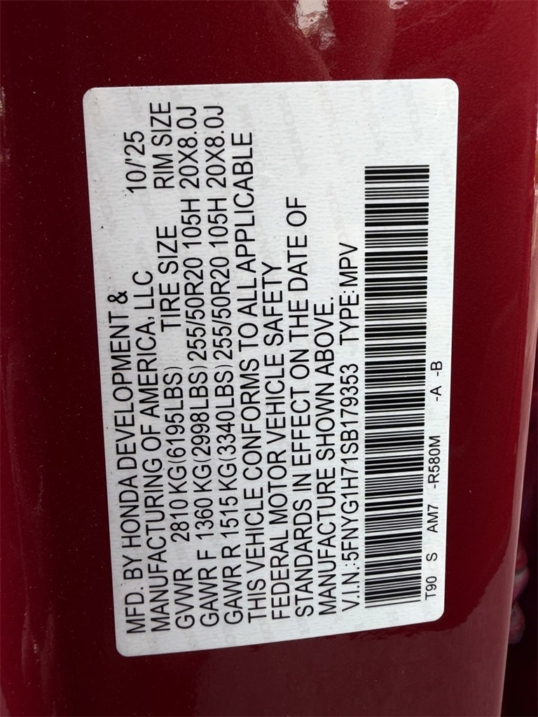 2025 Honda Pilot Touring