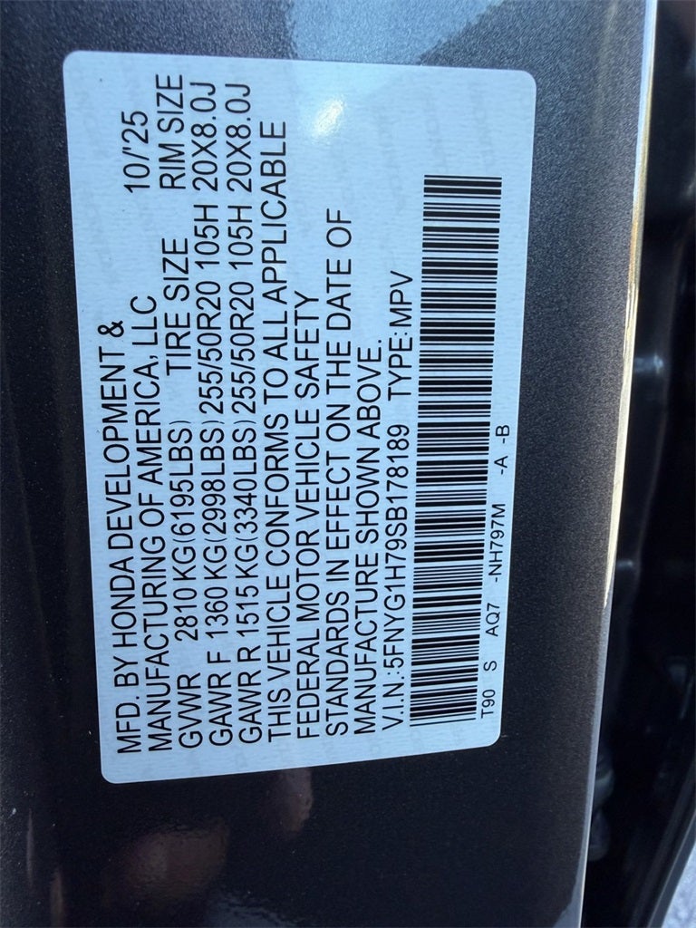 2025 Honda Pilot Touring+